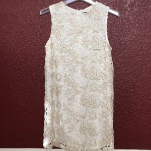 Forever 21 White and Gold Dress